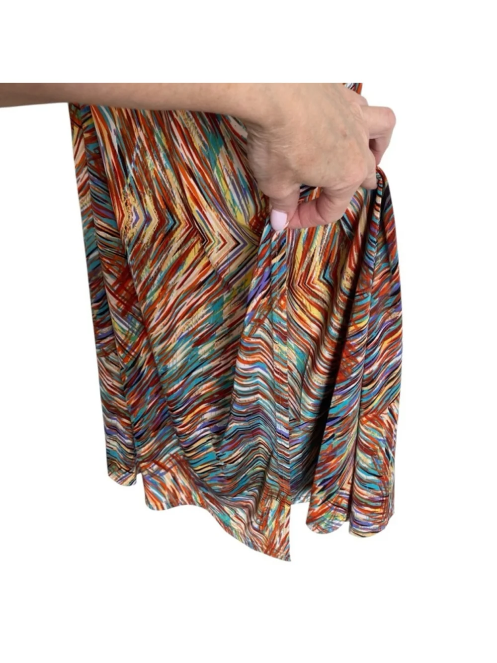 Shoreline Brown and Orange Ruched Mini Sundress S/M - CO China